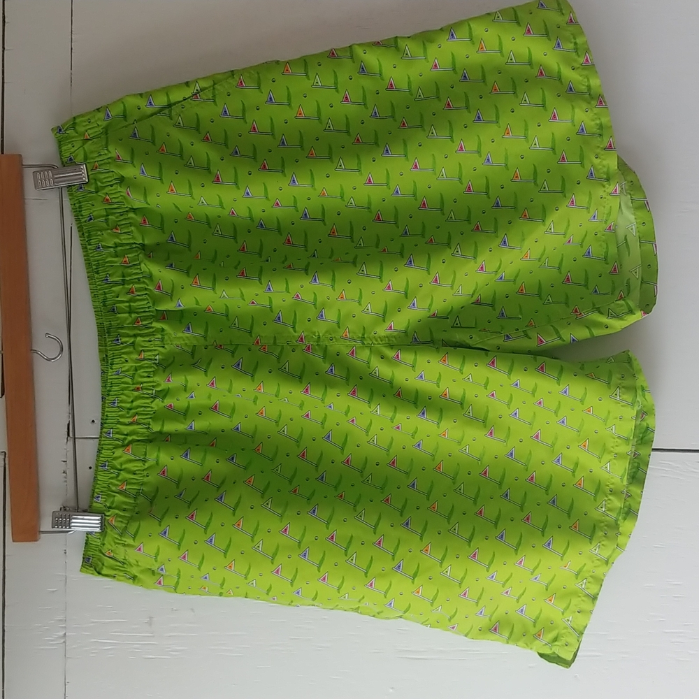 Southern Pines Golf Flag Motif Swim Trunks SZ XL